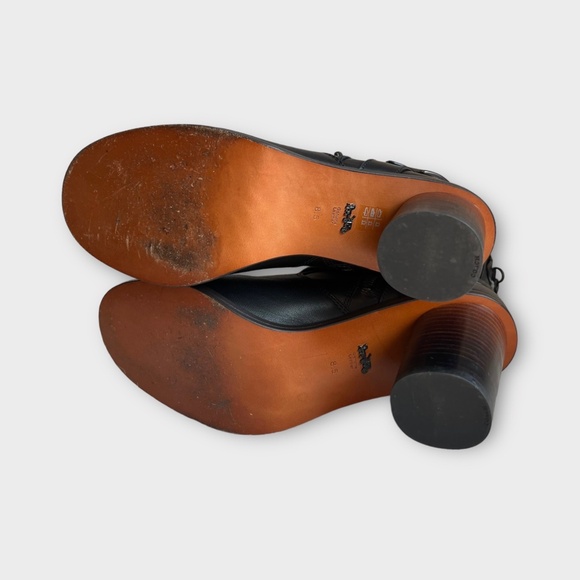 Coach Moto Bootie Heel Black Leather Women’s Size 8.5 - Picture 7 of 11